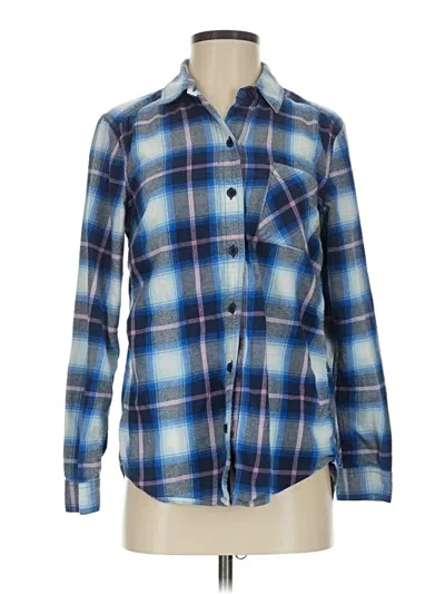 Pre-owned Eddie Bauer Long Sleeve Button Down Shirt In Blue