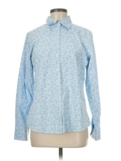 Pre-owned Eddie Bauer Long Sleeve Button Down Shirt In Blue