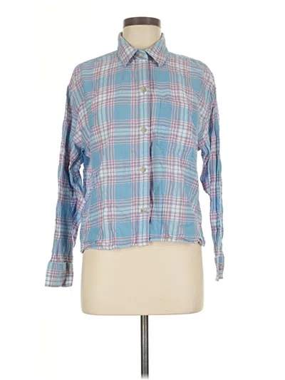 Pre-owned Eddie Bauer Long Sleeve Button Down Shirt In Blue