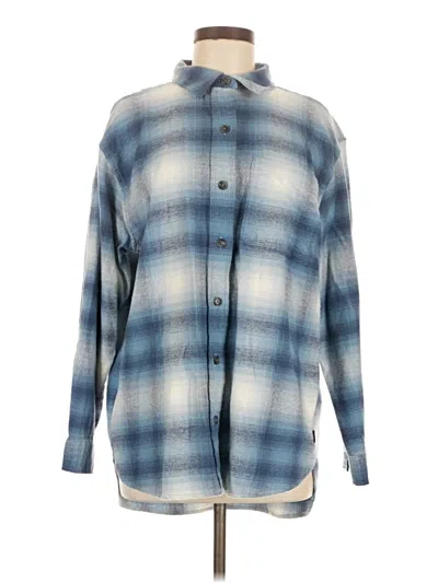 Pre-owned Eddie Bauer Long Sleeve Button Down Shirt In Blue