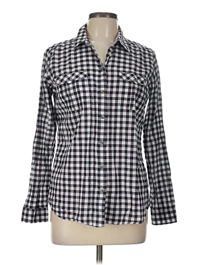 Pre-owned Eddie Bauer Long Sleeve Button Down Shirt In Blue