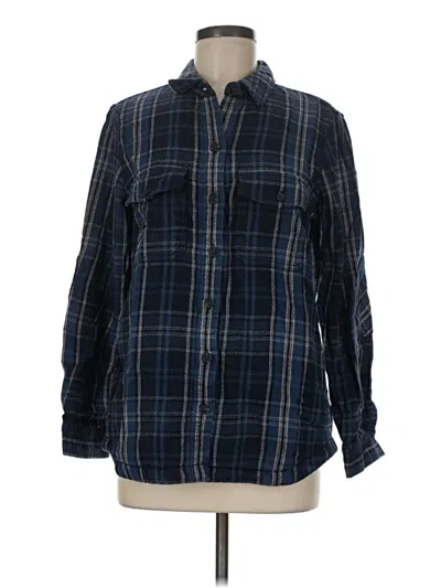 Pre-owned Eddie Bauer Long Sleeve Button Down Shirt In Blue