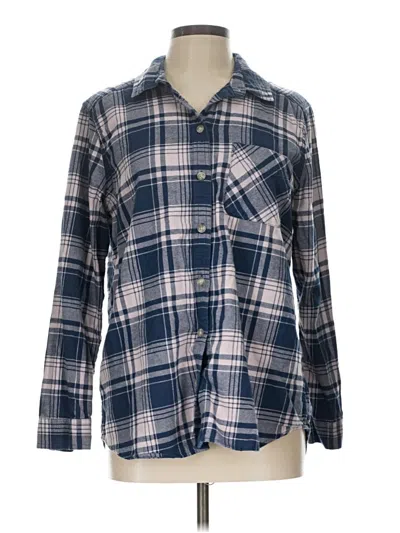 Pre-owned Eddie Bauer Long Sleeve Button Down Shirt In Blue