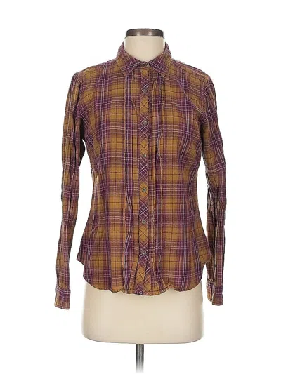 Pre-owned Eddie Bauer Long Sleeve Button Down Shirt In Brown