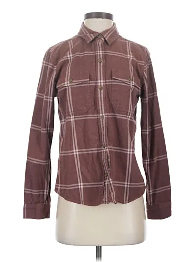 Pre-owned Eddie Bauer Long Sleeve Button Down Shirt In Brown