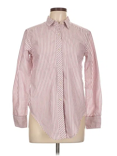 Pre-owned Eddie Bauer Long Sleeve Button Down Shirt In Burgundy