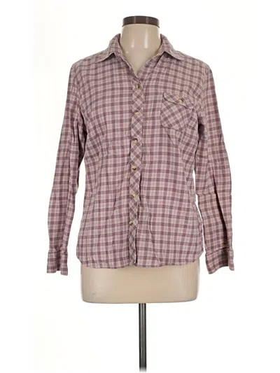Pre-owned Eddie Bauer Long Sleeve Button Down Shirt In Burgundy