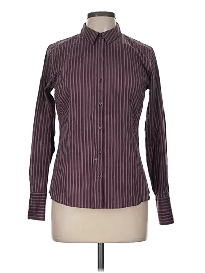 Pre-owned Eddie Bauer Long Sleeve Button Down Shirt In Burgundy