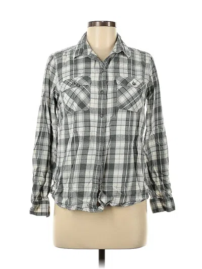 Pre-owned Eddie Bauer Long Sleeve Button Down Shirt In Gray