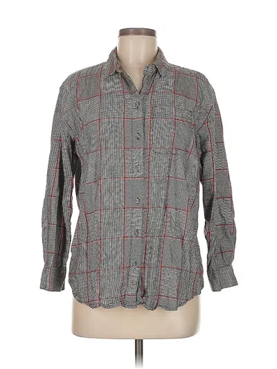 Pre-owned Eddie Bauer Long Sleeve Button Down Shirt In Gray