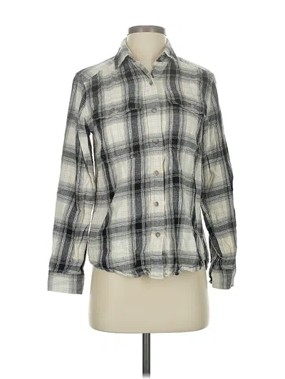 Pre-owned Eddie Bauer Long Sleeve Button Down Shirt In Gray