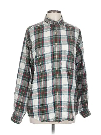 Pre-owned Eddie Bauer Long Sleeve Button Down Shirt In Gray