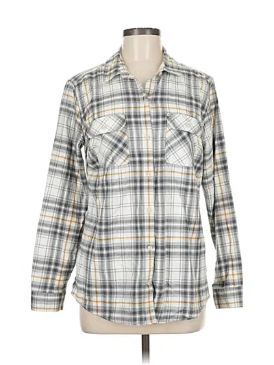 Pre-owned Eddie Bauer Long Sleeve Button Down Shirt In Gray