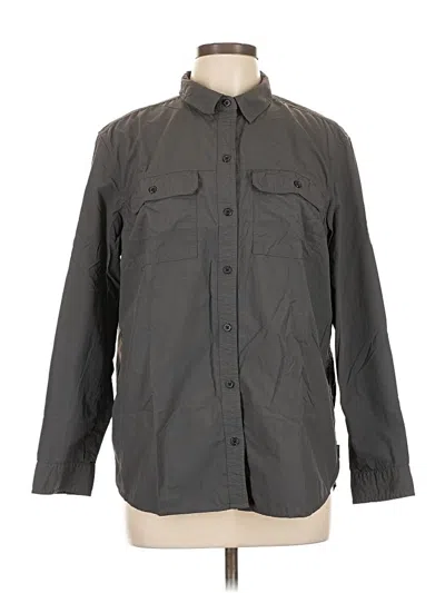 Pre-owned Eddie Bauer Long Sleeve Button Down Shirt In Gray