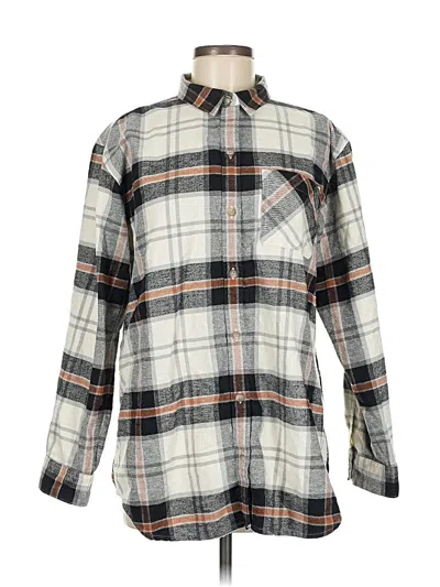 Pre-owned Eddie Bauer Long Sleeve Button Down Shirt In Gray