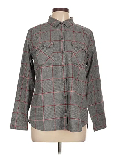 Pre-owned Eddie Bauer Long Sleeve Button Down Shirt In Gray