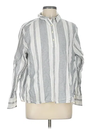 Pre-owned Eddie Bauer Long Sleeve Button Down Shirt In Gray