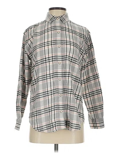 Pre-owned Eddie Bauer Long Sleeve Button Down Shirt In Gray
