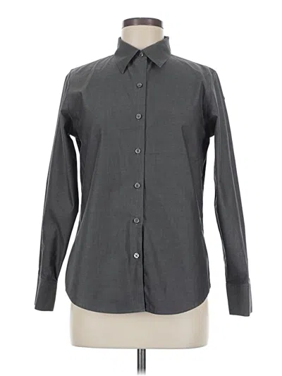 Pre-owned Eddie Bauer Long Sleeve Button Down Shirt In Gray