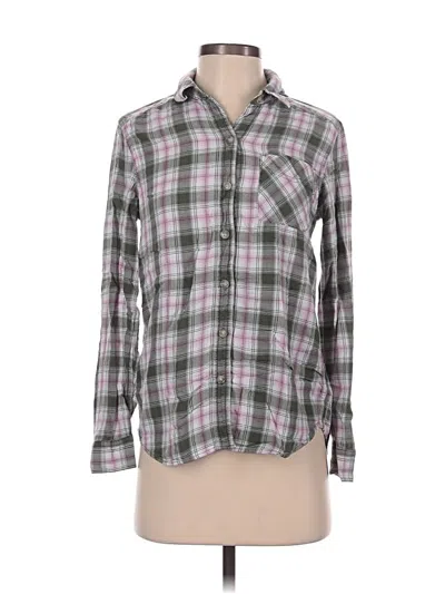 Pre-owned Eddie Bauer Long Sleeve Button Down Shirt In Gray