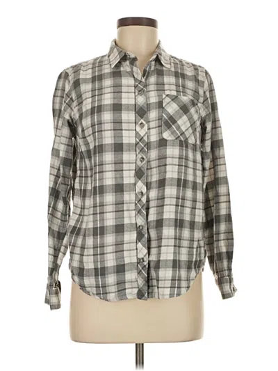 Pre-owned Eddie Bauer Long Sleeve Button Down Shirt In Gray