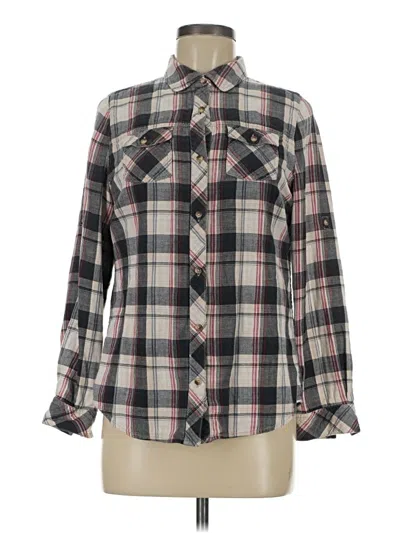 Pre-owned Eddie Bauer Long Sleeve Button Down Shirt In Gray