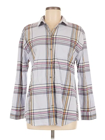 Pre-owned Eddie Bauer Long Sleeve Button Down Shirt In Gray