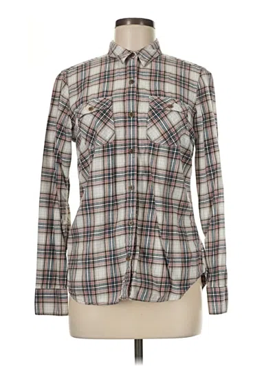 Pre-owned Eddie Bauer Long Sleeve Button Down Shirt In Gray