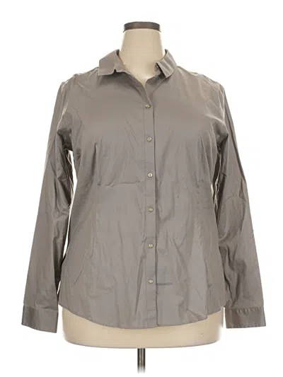 Pre-owned Eddie Bauer Long Sleeve Button Down Shirt In Gray