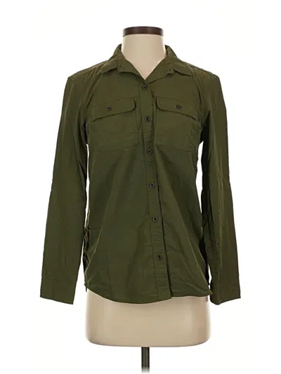 Pre-owned Eddie Bauer Long Sleeve Button Down Shirt In Green