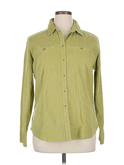 Pre-owned Eddie Bauer Long Sleeve Button Down Shirt In Green