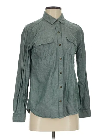 Pre-owned Eddie Bauer Long Sleeve Button Down Shirt In Green