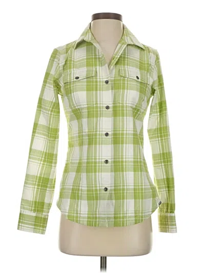 Pre-owned Eddie Bauer Long Sleeve Button Down Shirt In Green