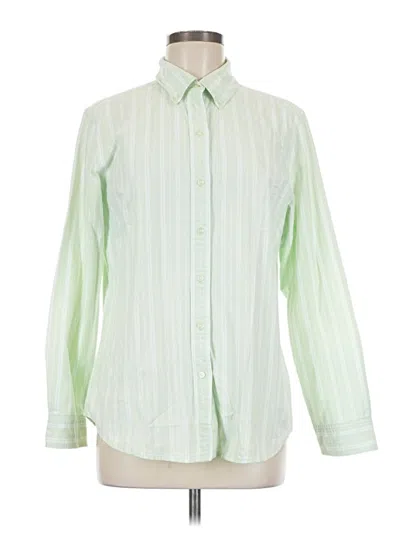 Pre-owned Eddie Bauer Long Sleeve Button Down Shirt In Green
