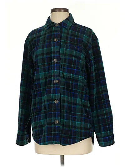 Pre-owned Eddie Bauer Long Sleeve Button Down Shirt In Green