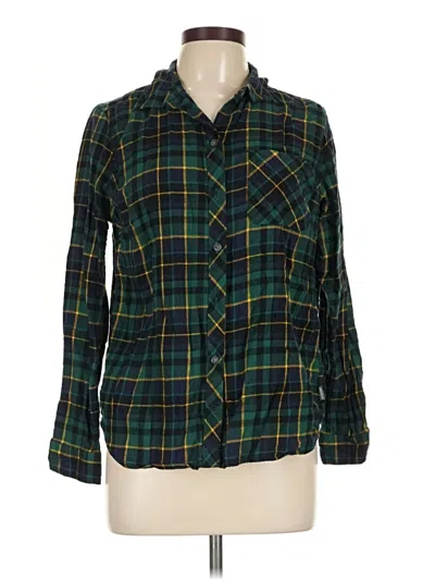 Pre-owned Eddie Bauer Long Sleeve Button Down Shirt In Green