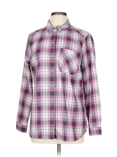 Pre-owned Eddie Bauer Long Sleeve Button Down Shirt In Pink