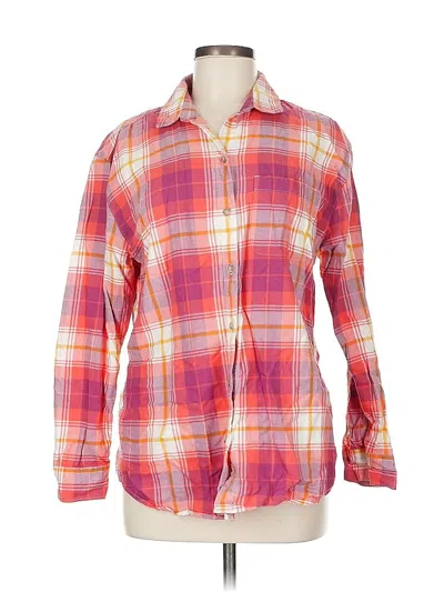 Pre-owned Eddie Bauer Long Sleeve Button Down Shirt In Pink