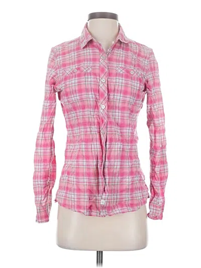 Pre-owned Eddie Bauer Long Sleeve Button Down Shirt In Pink
