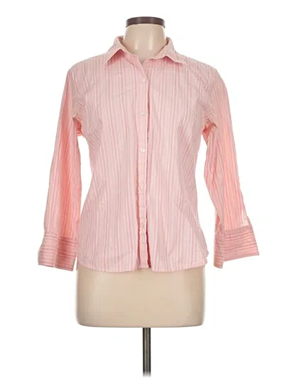 Pre-owned Eddie Bauer Long Sleeve Button Down Shirt In Pink