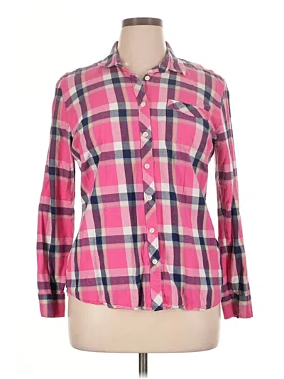 Pre-owned Eddie Bauer Long Sleeve Button Down Shirt In Pink