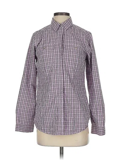 Pre-owned Eddie Bauer Long Sleeve Button Down Shirt In Purple