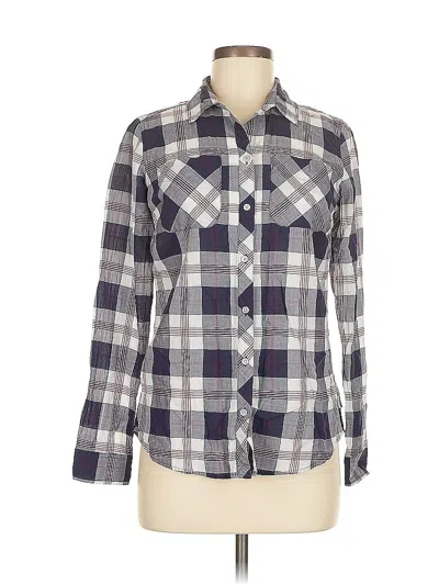 Pre-owned Eddie Bauer Long Sleeve Button Down Shirt In Purple