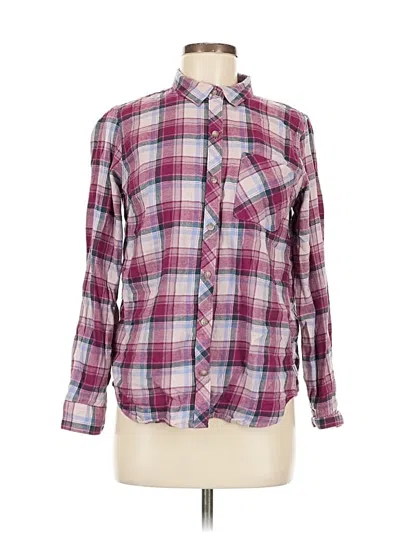 Pre-owned Eddie Bauer Long Sleeve Button Down Shirt In Purple