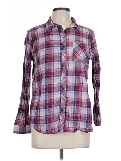 Pre-owned Eddie Bauer Long Sleeve Button Down Shirt In Purple