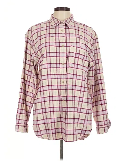 Pre-owned Eddie Bauer Long Sleeve Button Down Shirt In Purple