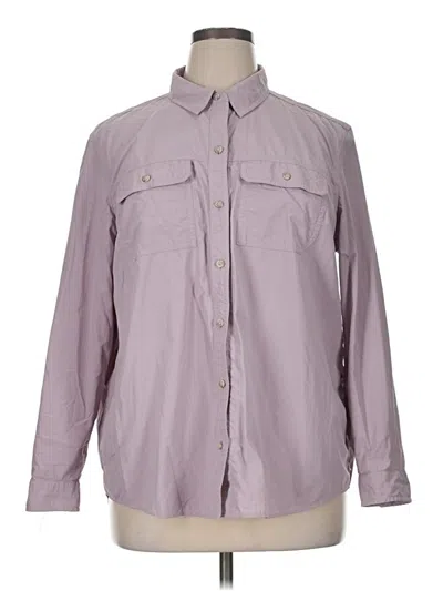 Pre-owned Eddie Bauer Long Sleeve Button Down Shirt In Purple