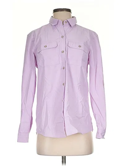Pre-owned Eddie Bauer Long Sleeve Button Down Shirt In Purple
