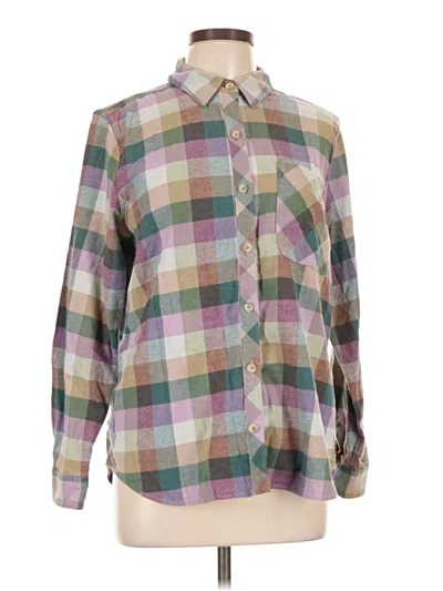 Pre-owned Eddie Bauer Long Sleeve Button Down Shirt In Purple