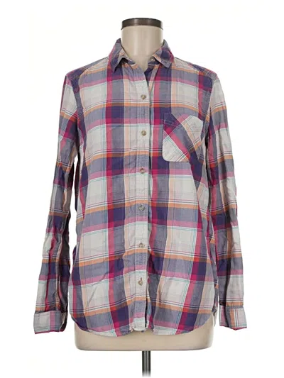 Pre-owned Eddie Bauer Long Sleeve Button Down Shirt In Purple